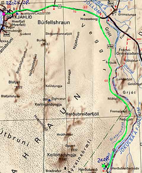 Aus der Her&eth;ubrei&eth;arlindir nach Reykjahl�&eth;