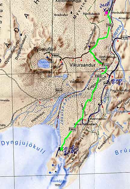 Vom Kverkfj&ouml;ll zur Her&eth;ubrei&eth;arlindir
