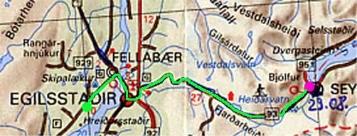 Von Egilstaðir nach Seyðisfjörður