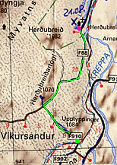 Von der Kreppa zur Herðubreið